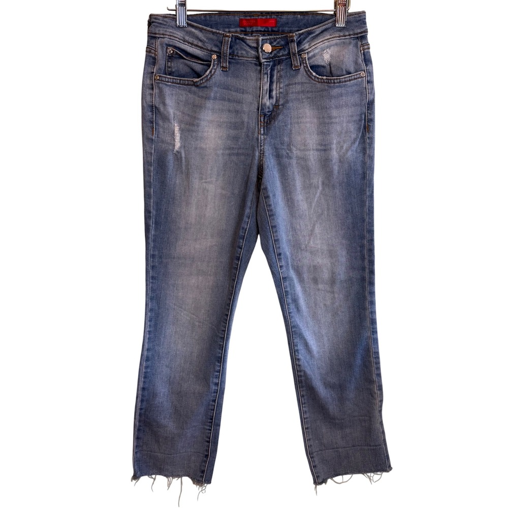Jennifer Lopez Womens Casual Mid Rise Straight Leg Denim Capri Jeans Blue Size 6